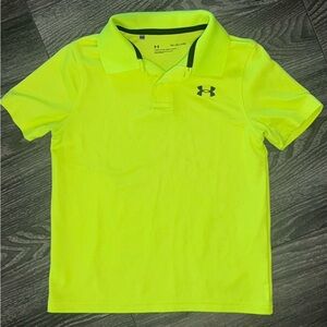 Under Armour Kids Bright Yellow Polo Boys Size Small